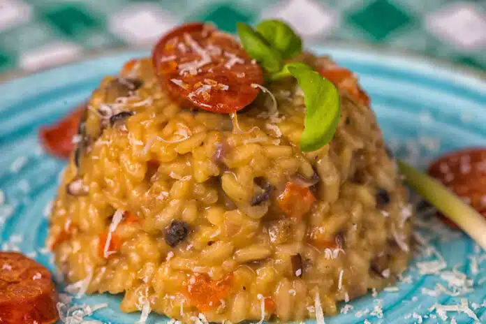 Risotto au chorizo et poivron au cookeo - pour votre dîner.