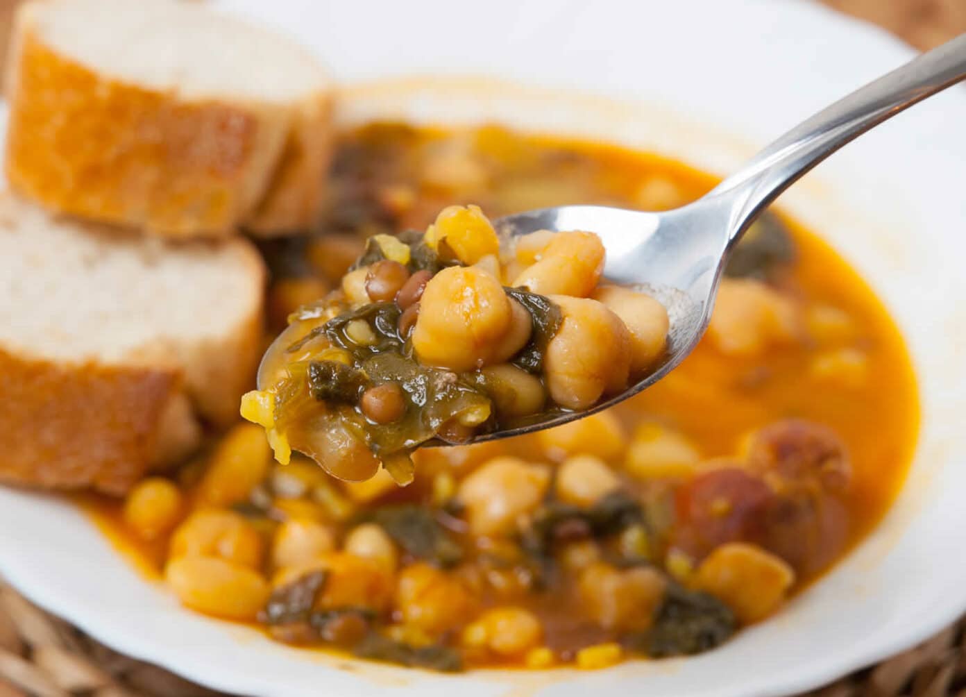 Potage pois chiches aux épinards facile, délicieux et surtout énergétique.