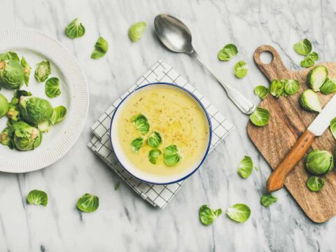 Soupe des choux de Bruxelles à la crème