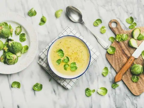Soupe des choux de Bruxelles à la crème