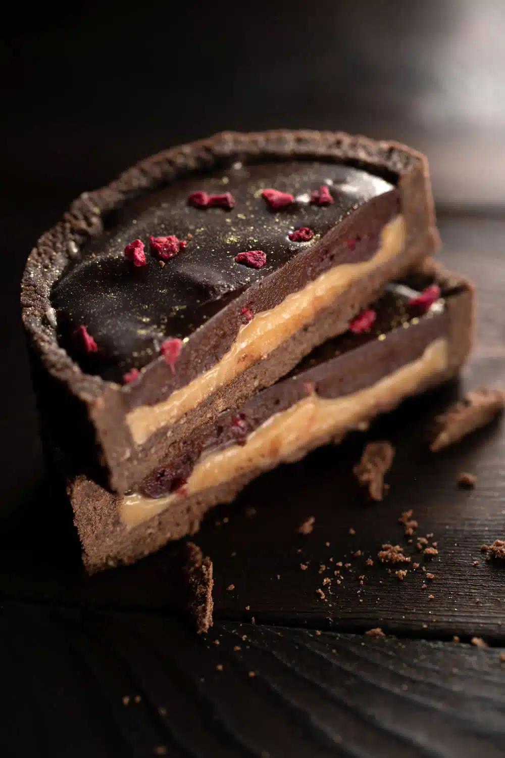 Tartelettes chocolat et caramel au beurre salé sans cuisson
