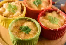 Gratin de poulet champignons et fromage