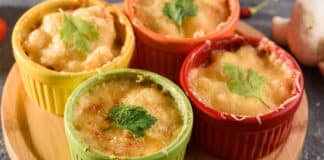 Gratin de poulet champignons et fromage