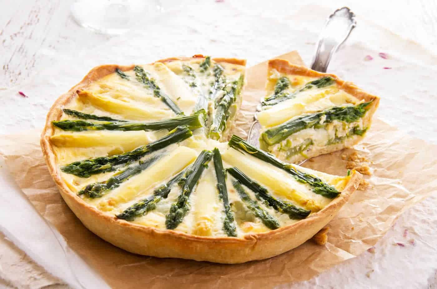 quiche aux asperges et parmesan