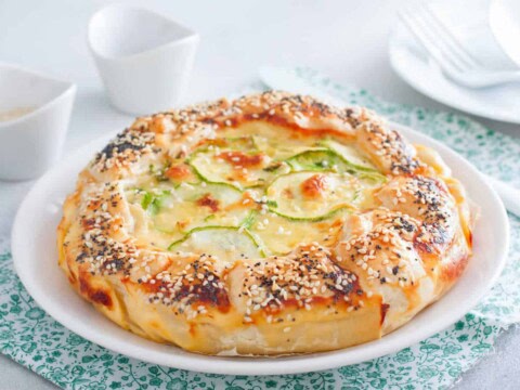 Tarte à la courgette et au fromage chèvre