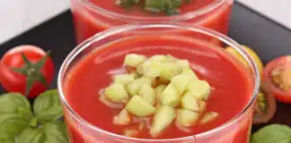 Gaspacho tomate poivron et concombre