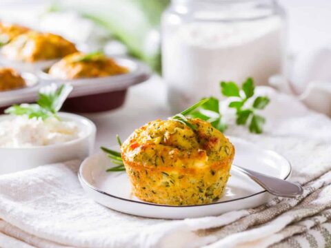 Muffins extra moelleux aux courgettes et chèvre