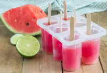 Pops glacés pastèque faits maison avec citron