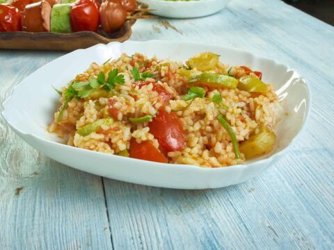 Risotto aux courgettes et tomates