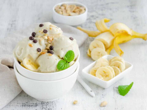 Glace à la banane sans sorbetière