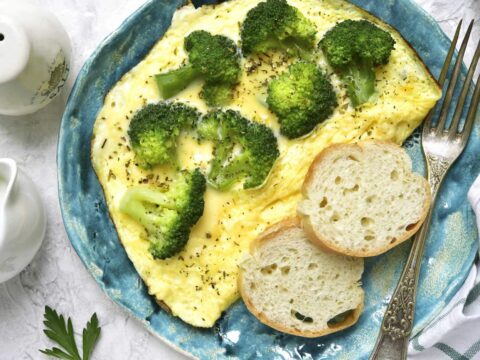 Omelette au brocoli