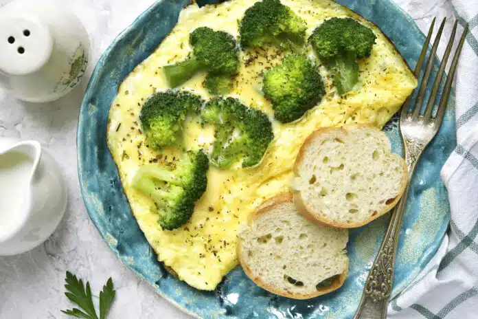 Omelette au brocoli