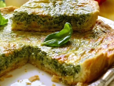 Quiche aux brocolis épinards et fromage
