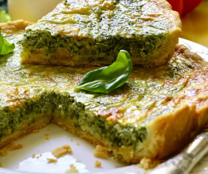 Quiche aux brocolis épinards et fromage