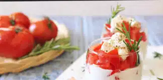 Verrine au yaourt grec et tomates