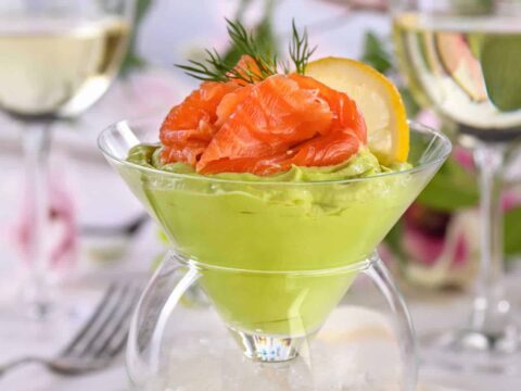 Verrines de mousse d'avocats