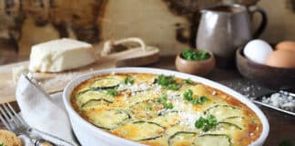 Clafoutis aux courgettes et fromage de chèvre