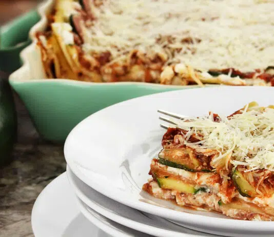 Lasagnes aux courgettes à la sauce Bolognaise