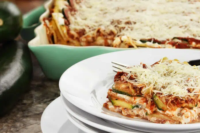 Lasagnes aux courgettes à la sauce Bolognaise