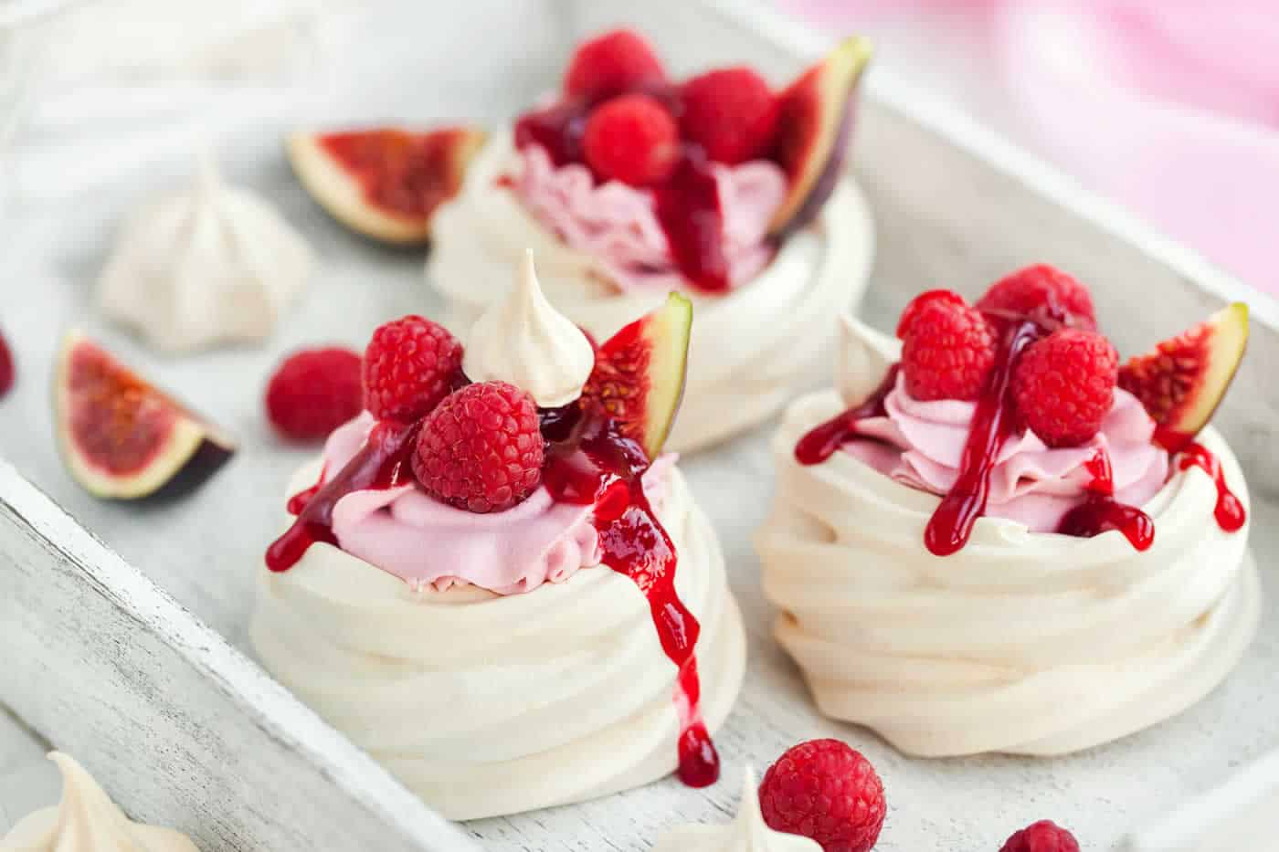 Pavlova aux framboises