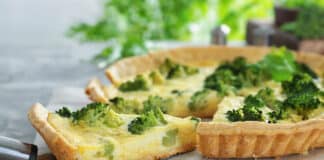 Tarte aux brocolis et moutarde