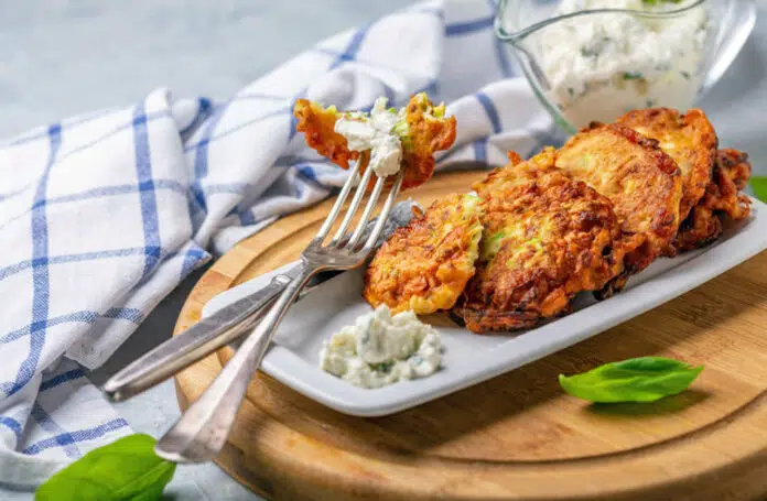 Beignets de courgette râpée