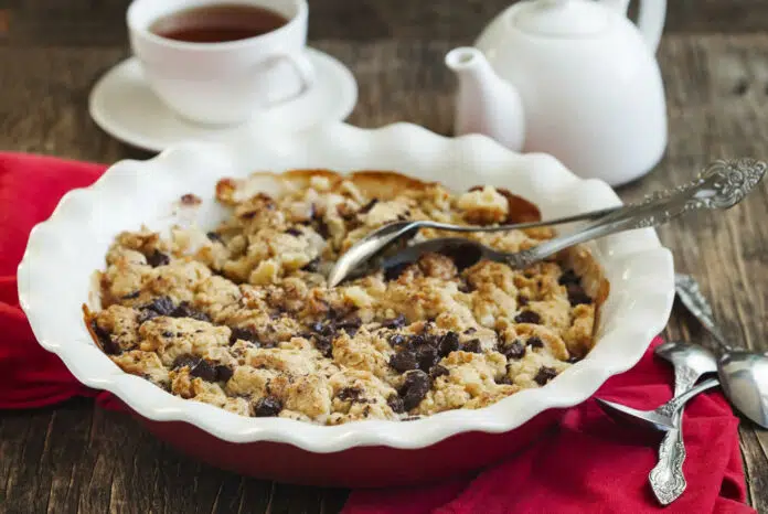 Crumble poire chocolat