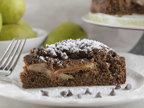 Gâteau aux poires au chocolat