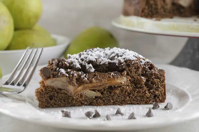 Gâteau aux poires au chocolat