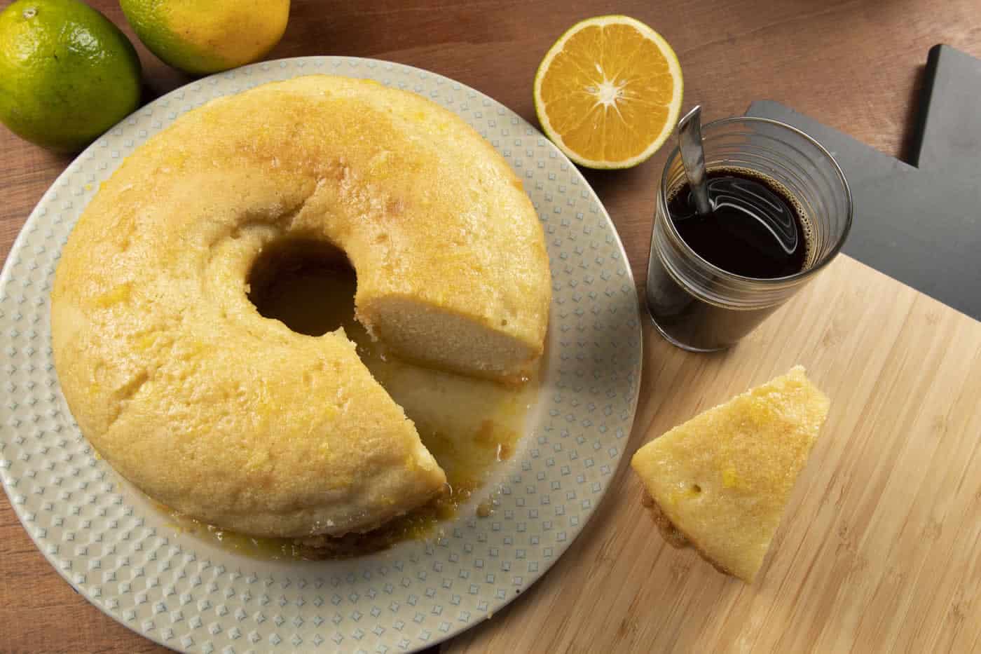 Gâteau semoule orange fait maison