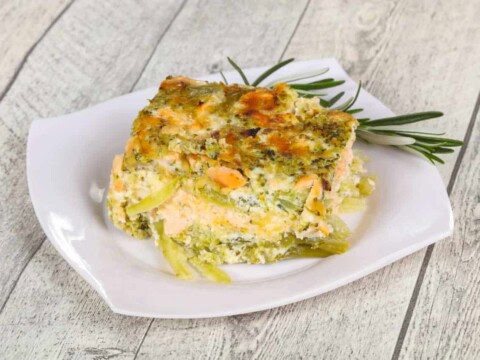 Gratin de brocolis au saumon