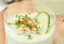 Soupe froide concombre et yaourt