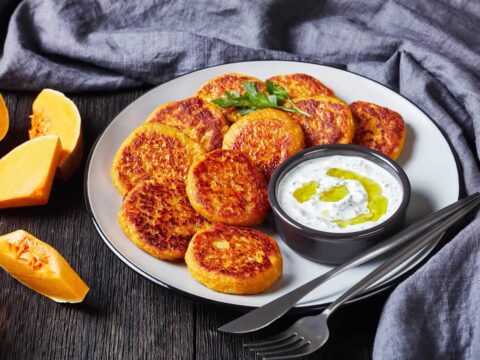 Galettes de courge butternut