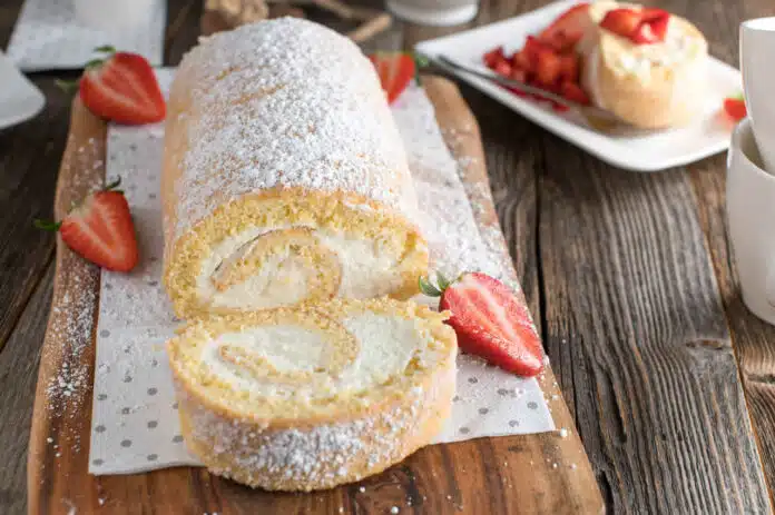 Gâteau roulé à la crème mascarpone