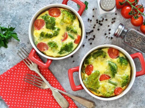 Gratin de brocolis et tomates à la béchamel