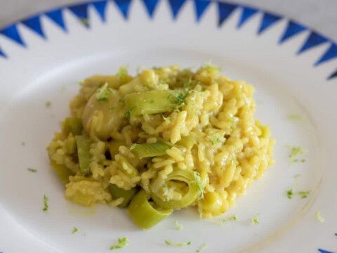 Risotto aux poireaux et au parmesan