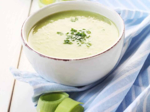 Soupe crémeuse poireaux et pommes de terre