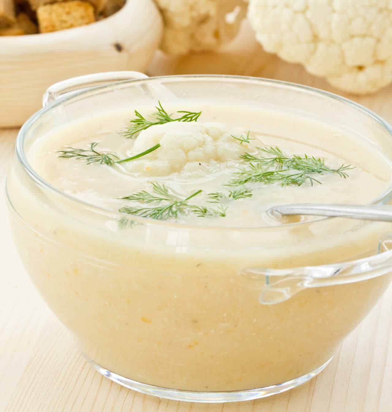 Soupe de chou-fleur et à l'aneth au Thermomix
