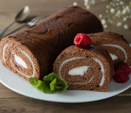 Bûche de Noël facile au chocolat