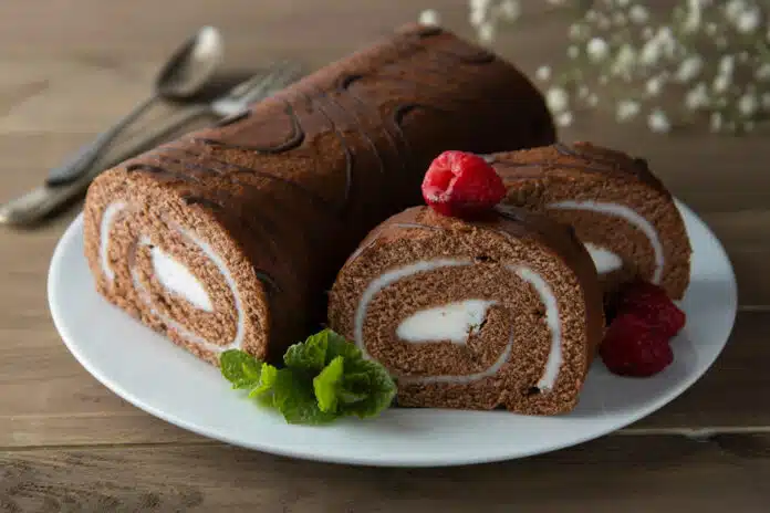 Bûche de Noël facile au chocolat