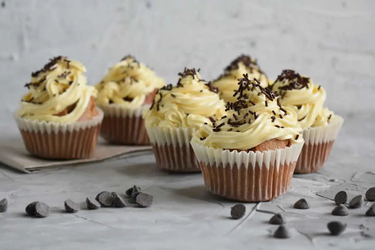 Cupcake avec glaçage à la vanille