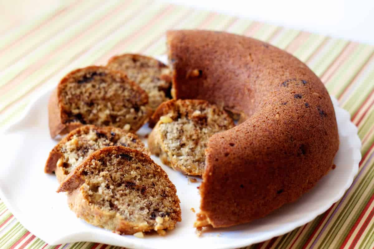 Gâteau à la banane aux pépites de chocolat