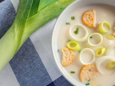 Soupe de pommes de terre et poireau