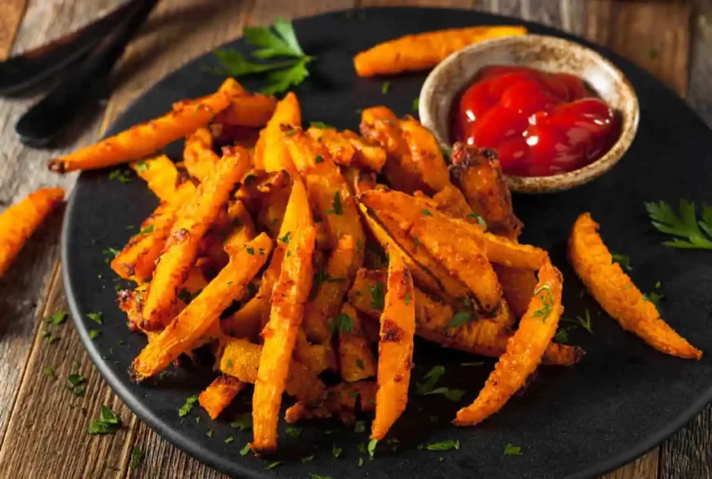 frites de courge butternut au four