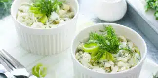 Salade de poireaux et oeufs