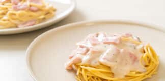 Spaghetti à la sauce au Boursin et jambon