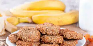 Biscuits à la banane et flocons d'avoine