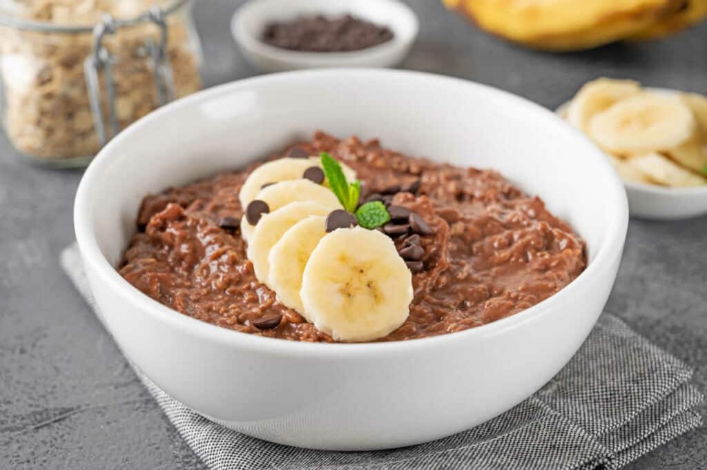 Bouillie au chocolat et flocons d'avoine