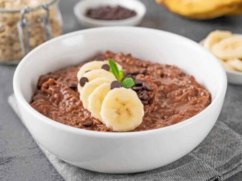 Bouillie au chocolat et flocons d'avoine