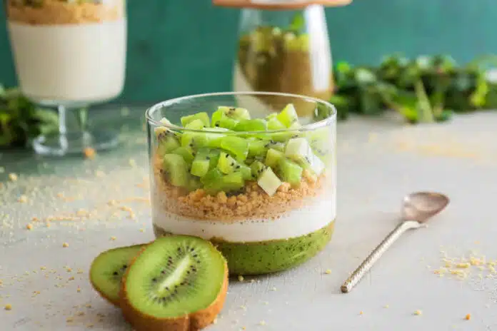 Pana cotta au kiwi